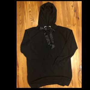 Ecru Studios Heavy Satin Tie Hoodie